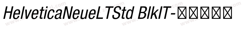 HelveticaNeueLTStd BlkIT字体转换